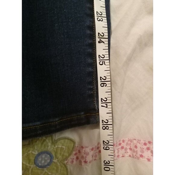 Spanx Jeans Women's Size M Blue Midnight Dark Wash Ankle Skinny Slimming High - Picture 11 of 11